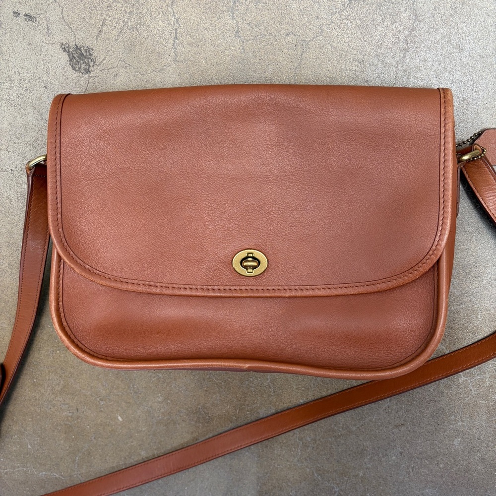 Coach 9790 City Bag INK STAIN Leather Crossbody British Tan